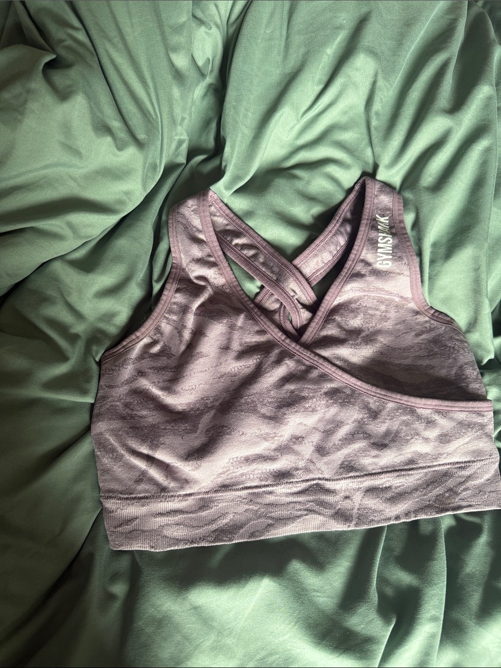 Gymshark Lavender Crisscross Sports Bra